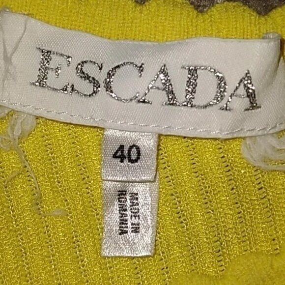 Escada Vintage Yellow Knit Blouse - Picture 2 of 3